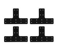 Sxhlseller Supports en T pour Pergolas, Conception Robuste en Acier Carbone | Vis de montage pratiques incluses, finition noire antirouille élégante, polyvalente pour les poutres