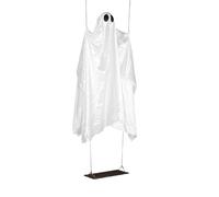 Sxhlseller Swing Ghost Suspendu avec des Lumières de Cordes, Grand Décoration Fantôme Flottante Mignonne Effrayante Réglable, Ornement d'halloween pour l'arbre de Cour du Porche Avant