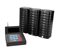 Sxhlseller Système de Téléavertisseur de Restaurant, Système D'appel de File D'attente Fil avec 30 Récepteurs Clignotants Vibrants pour Camion de Nourriture, café, Club (Réglementation