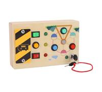 Sxhlseller Tableau Sensoriel LED en Bois pour Les Tout-Petits |Jouet d'activité éducative avec Interrupteurs Lumineux, Planche Occupée de Coordination œil-Main pour la motricité Fine, Portable