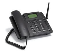 Sxhlseller Téléphone de Bureau GSM sans Fil Double SIM 2G Quad Band 850/900/1800/1900 MHz, Téléphone Fixe sans Fil avec Antenne Externe, Radio-réveil, Batterie 1200 MAh pour Bureau à Domicile