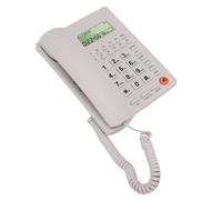 Sxhlseller Téléphone Fixe, Grand écran D'identification de L'appelant avec Volume de Sonnerie Réglable et fonctionnalité sans Alimentation pour Utilisation d'urgence à Domicile, Bureau, (White)