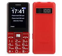 Sxhlseller Téléphone Portable à Gros Boutons, Téléphone Portable Senior, Téléphone Portable Simple à Grandes Touches, Double Carte Double Veille 2G 6800 MAh Voix Forte pour Les Personnes âgées(Rouge)