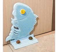 Sxhlseller Toiletteur Automatique Amovible pour Chat, Rechargeable avec Brosse à Herbe à Chat, Poteau de Frottement Compact pour, Facile à Utiliser (Blue)