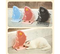 Sxhlseller Toiletteur Automatique Amovible pour Chat, Rechargeable avec Brosse à Herbe à Chat, Poteau de Frottement Compact pour, Facile à Utiliser (Pink)