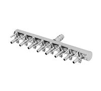 Sxhlseller Valve de Distribution de Tuyau D'oxygène en Acier Inoxydable pour Aquarium, Valve à Levier de Commande, Facile à Utiliser, pour Les Amateurs D'aquarium, Entrée 8 Mm, Sortie 6 Mm (8 têtes)