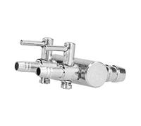 Sxhlseller Valve de Distribution de Tuyau D'oxygène en Acier Inoxydable pour Aquarium, Valve à Levier de Commande, Facile à Utiliser, pour Les Amateurs D'aquarium, Entrée 8 Mm, Sortie 6 Mm (2 têtes)