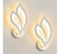 SXHZLY Applique murale intérieure, LED mural 13 W 3 000 K, lumière blanche chaude, design à pétales moderne, lampe murale pour chambre à coucher, salon, couloir, salle de bain (2)