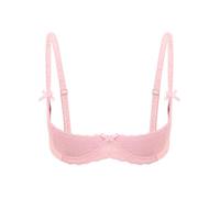 Sxiwei Femme Soutien Gorge Ouvert Sein Nu Lingerie de Nuit Push Up Dentelle Lingerie Bra Bustier Top D Rose 5XL
