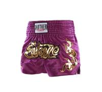 Sxiwei Short de Boxe Enfant Garçon Short Sportif de Muay Thai MMA Kick Survêtements Combat Boxer Exercices Violet 8-12 Ans