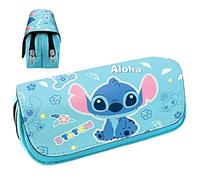 SXJLVND Trousse à crayons de dessin animé, grande trousse à crayons de couleur avec fermeture éclair pour enfants, pour garçons, filles, étudiants et fournitures de bureau, bleu, Loisirs