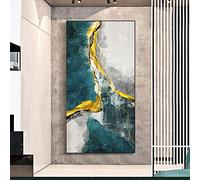 SXKJ Abstrait Vert Or Moderne décor à la Maison Nordique Affiches Toile Peinture Mur Art Photo pour Salon Imprime décor intérieur 60x120 cm sans Cadre