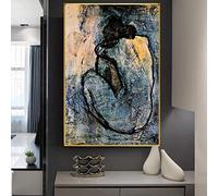 SXKJ Célèbre peinture bleu nu par Pablo Picasso toile peinture affiche et impressions mur Art photos salon chambre décor 70x100 cm sans cadre