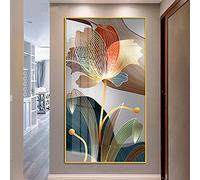 SXKJ Coloré De Luxe Fleur Moderne Minimaliste Peinture Couloir Allée Version Verticale Beau Fond Mur Décoratif 70x140cm Sans Cadre