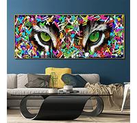 SXKJ Graffiti coloré oeil de tigre toile peinture affiches imprime Street Art photos salon décor Cuadros décoration de la maison 50x150 cm sans cadre