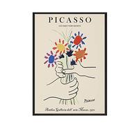 SXKJ Rétro Picasso Matisse Affiches Et Gravures Abstraite La Fleur De L'amitié Mur Art Toile Peinture Photos pour Chambre Décor Nordique-50x70cm Pas de Cadre