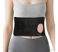 SXKLLYX Ceinture de Stomie pour Hommes et Femmes, Bandage de Stomie avec Trous/Ouvertures, Ajustable de 6 à 9,5 Cm, Ceinture Abdominale pour Colostomie, Iléostomie, Rectostomie(Large)
