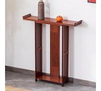 SXKLLYX Console étroite, Table D'entrée en Rotin, Petite Table D'appoint à Deux Niveaux avec étagères Ouvertes pour Salon, Entrée, Couloir, Hall D'entrée, Bureau(90 * 64 * 20cm/35 * 25 * 8in)