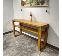 SXKLYRF Autel Bouddhiste, Table D'autel en Bois Massif, Console D'entrée à 2 Niveaux avec Rangement, Table Basse pour Couloir, Derrière Le Canapé, Salon(100x40x75cm/39x16x30in)