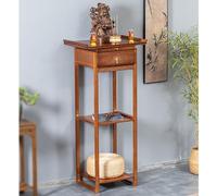 SXKLYRF Autel Bouddhiste, Table D'autel Haute en Bambou à 3 Niveaux, Meuble de Prière et D'offrandes pour la Méditation Bouddhiste(48cm/19in)