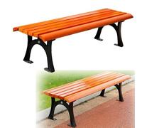 SXKLYRF Banc Exterieur Jardin sans Dossier, Fonte et Bois Massif Traité, Résistant aux Intempéries, Meuble Jardin pour Cour, Allée, Pelouse, Porche(120x40x40cm/47x16x16in)