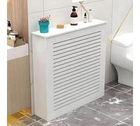 SXKLYRF Cache Radiateur Blanc Moderne, Etagere Radiateur, Cache Chauffage Vapeur pour La Maison, Cache-Tuyaux Encombrants, Facile à Installer(60x25x60cm/24x10x24in)
