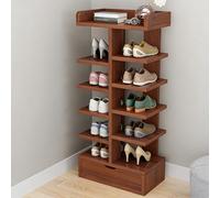 SXKLYRF Étagère à Chaussures Verticale de Rangement pour Entrée, Range-Chaussures avec Tiroir Inférieur pour Les Petits Espaces(Brown,40x20x92cm/16x9.4x36in)