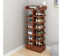 SXKLYRF Étagère à Chaussures Verticale de Rangement pour Entrée, Range-Chaussures avec Tiroir Inférieur pour Les Petits Espaces(Brown,40x20x107cm/16x9.4x42in)