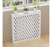 SXKLYRF Étagère Moderne pour Cache-Radiateur, Tablette de Cache Radiateur Domestique, Coffrage Cache Tuyau, Grille Verticale en Losange(50x80x20cm/20x31x8in)