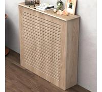 SXKLYRF Meuble Cache Radiateur, Étagères à Lattes Horizontales, Grille Couvercle Radiateur Maison, Cache Tuyau Plomberie(80x70x25cm/31x28x10in)