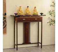 SXKLYRF Meuble Console, Table Autel Bouddhiste en Bois Massif avec Tiroir et Plateau Coulissant, Autels de Méditation, Temple de Prière pour Salon ou église(108x30x108cm/43x12x43in)