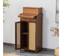 SXKLYRF Table D'autel Bouddhiste en Bambou, Cabinet Niche Chinoise avec Rangement, Table Puja pour Prières Bouddhistes(Brown,52x38x120cm/20x15x47in)
