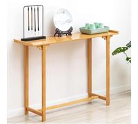 SXKLYRF Table D'autel Bouddhiste en Bambou, Support pour Autel Chinois, Table de Prière et de Méditation, Console D'entrée, Meuble Console(Beige,120x34x84cm/47x13x33in)