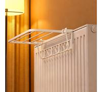 SXKLYRF Tablette de Radiateur en Métal, Séchoir à Linge Pliable pour la Maison et Le Bureau, Séchage des Chaussures et des Vêtements(White,55cm/21.7in)