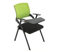 Sxlawesom Chaises de réception Pliantes avec Tablette-écritoire, Chaise Visiteur de Bureau empilable pour salles de réunion et établissements Scolaires, Gain de Place(Green)