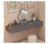 Sxlawesom Coiffeuse Suspendue avec 1, 2 ou 3 tiroirs, Table de Maquillage Murale pour Petits espaces Table de Maquillage multifonctionnelle(Gray Right,60x40x18cm)