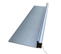 Sxlawesom Étagère Flottante Lumineuse, Présentoir Mural LED pour Salon, Bureau, Bar, Étagères Lumineuses(Silver,150x15x6cm)