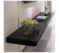 Sxlawesom Étagères murales flottantes, Meuble TV Suspendu, Étagère Murale pour Livres/Rangement/décoration de Chambre avec Une capacité de 50 kg(Zwart,100x24x2.5cm)