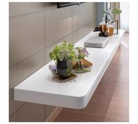 Sxlawesom Étagères murales flottantes, Meuble TV Suspendu, Étagère Murale pour Livres/Rangement/décoration de Chambre avec Une capacité de 50 kg(Blanc,80x24x2.5cm)