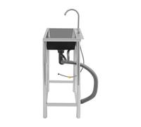 Sxlawesom Évier de Cuisine Simple Évier Utilitaire autoportant pour buanderie de Style campagnard(68x45x75cm)