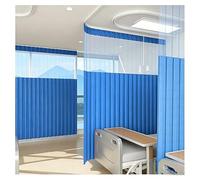 Sxlawesom Kit de Rail de Plafond pour Rideau séparateur de pièce - Cloison d'intimité Rideau médical pour Salon de beauté et Chambre à Coucher(Blue,4x2.7m)