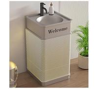 Sxlawesom Meuble-lavabo autoportant avec lavabo en Acier Inoxydable, Style Industriel, pour Garage, Bar, Restaurant.(Silver)