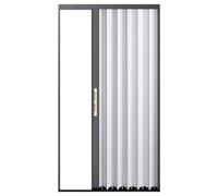 Sxlawesom Porte accordéon intérieure, Portes coulissantes avec Serrure, Porte de séparation Pliante pour Cuisines, balcons, salles de Bains, Toilettes(White Left,810x2030mm)