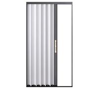 Sxlawesom Porte accordéon intérieure, Portes coulissantes avec Serrure, Porte de séparation Pliante pour Cuisines, balcons, salles de Bains, Toilettes(White Right,1460x2030mm)