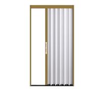 Sxlawesom Porte accordéon Pliante, Portes coulissantes avec Serrure, Porte de séparation en Alliage d'aluminium pour Cuisines, balcons et salles de Bains(White Left,1219x2438mm)