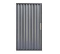 Sxlawesom Porte coulissante accordéon avec Serrure, Porte de séparation Pliante en Alliage d'aluminium pour Cuisines, balcons et salles de Bains(Gray Right,762x2032mm)