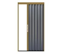 Sxlawesom Porte intérieure accordéon Porte coulissante Pliante Panneaux et Cadres en Alliage d'aluminium Séparation de pièce pour Placard, terrasse de Camping-Car et Douche(Gray Left,1210x1110mm)