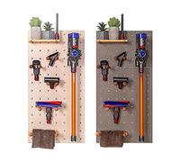 Sxlawesom Présentoir modulaire en Bois perforé Panneau perforé en Bois avec Crochets muraux Étagère de Rangement Murale(Wood Color Brown#B)