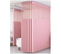 Sxlawesom Rideaux de séparation pour l'intimité avec Rail Flexible, Rideau médical pour Salon de beauté et Chambre à Coucher, 5 Couleurs(Rose,3.8 * 2.7m)