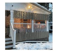 Sxlawesom Rideaux en Vinyle pour terrasse - Enceinte extérieure en Vinyle Transparent avec œillets et Crochets - Rideau imperméable pour pergola, véranda ou Gazebo(3.6x2.5m)
